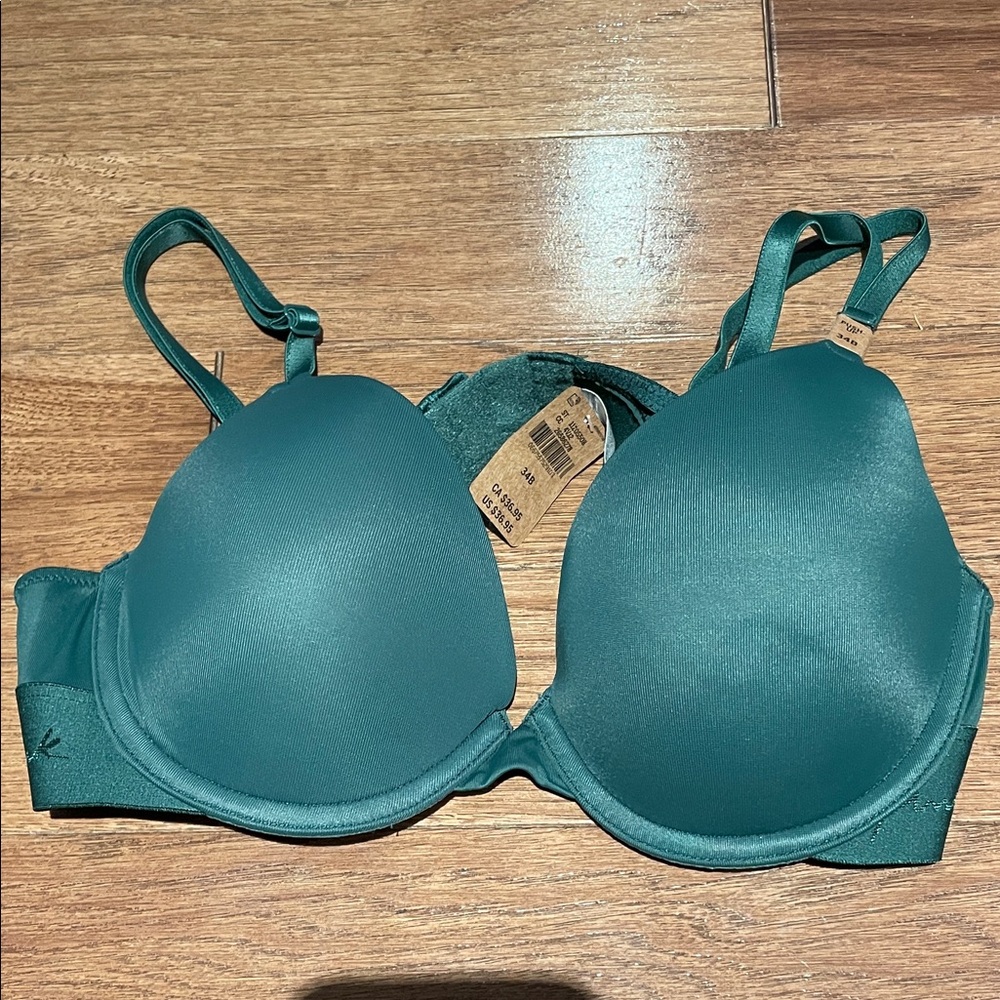 Pink brand -,Forest Green Push-Up Underwire Bra